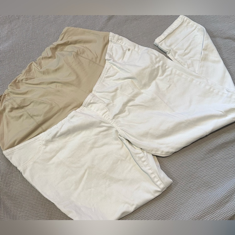 Isabel Maternity white skinny jeans